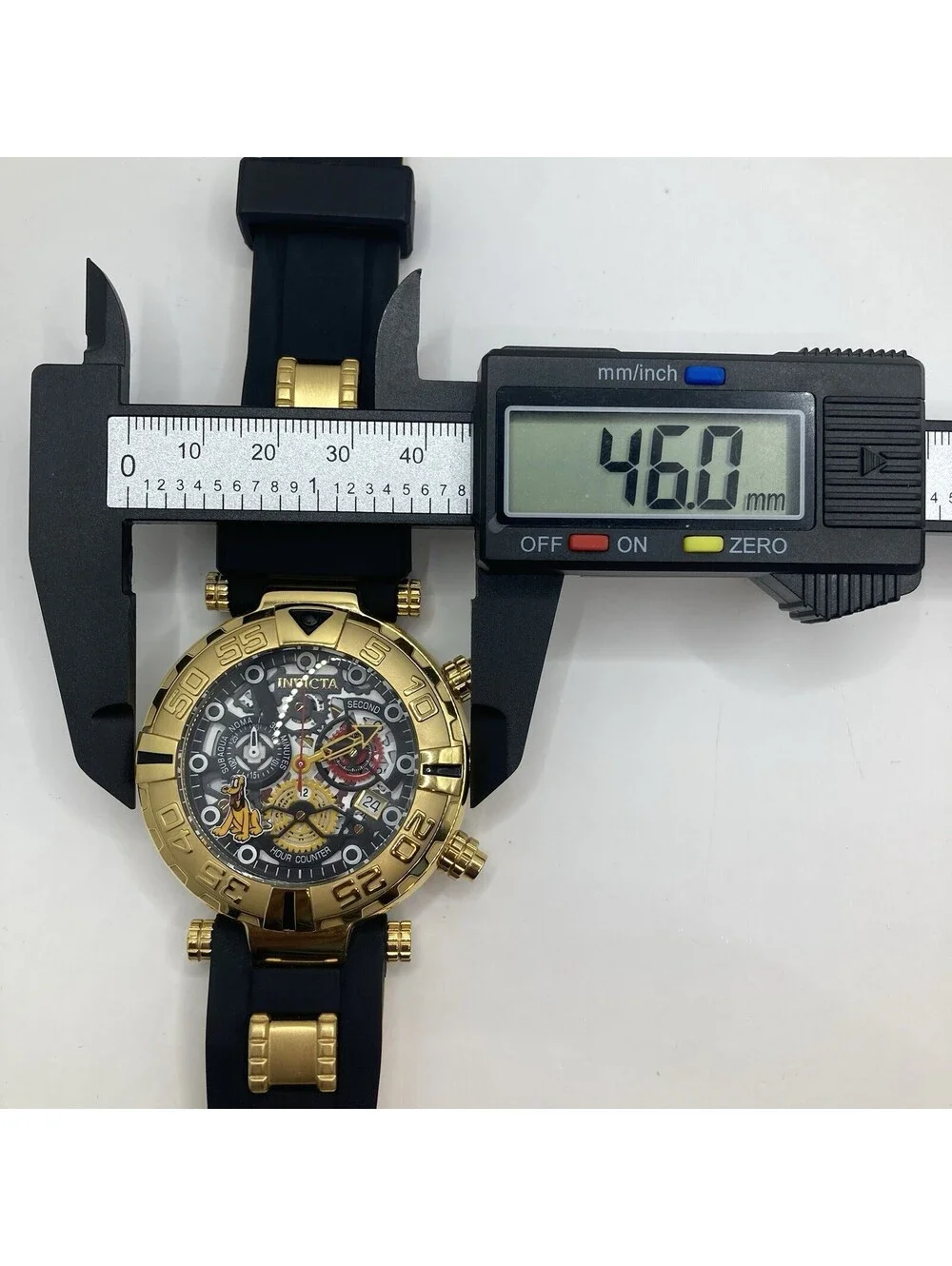 Invicta Disney Subaqua Noma Pluto Gold Skeleton Watch Limited Ed /3000 24518